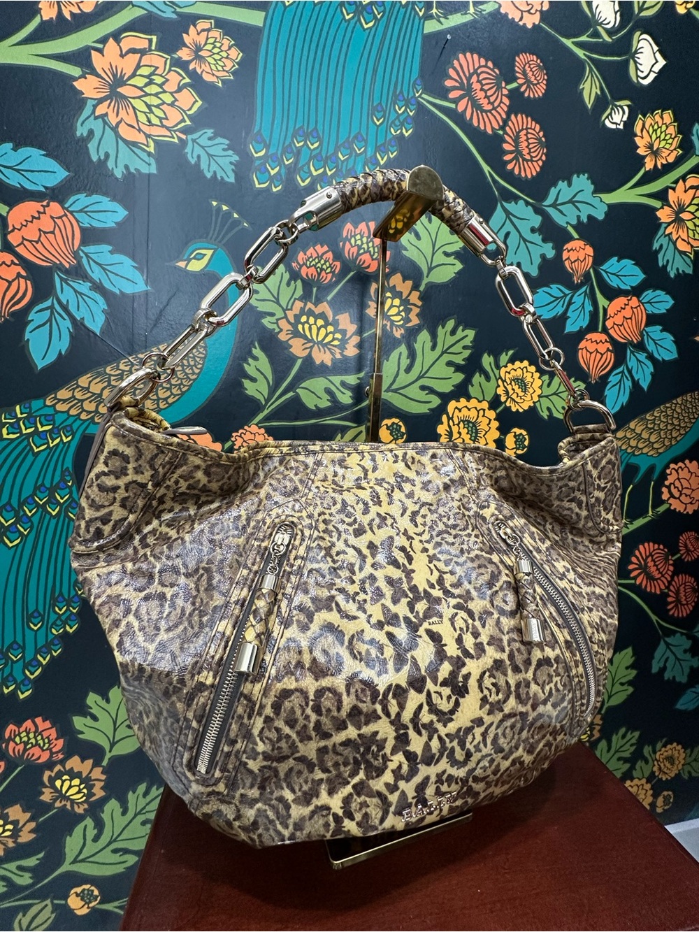 Bally Joletta A/85 Butterfly Print Leather Bag Made in Switzerland + Strap - Picture 5 of 13